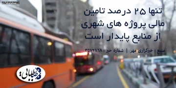 تنها ۲۵ درصد تامین مالی پروژه های شهری از منابع پایدار است